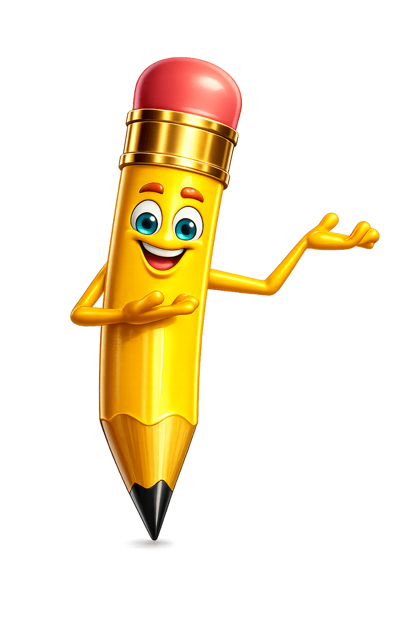 Mascota lápiz de Eduling